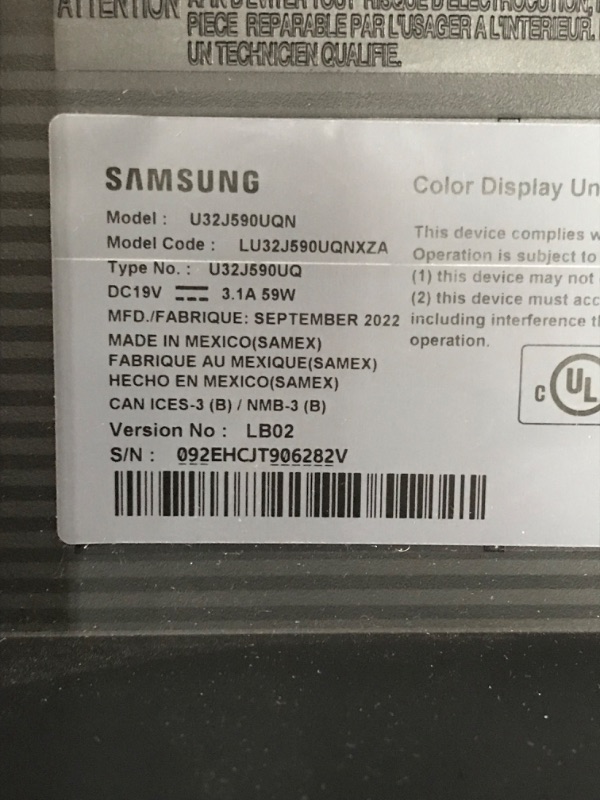 Photo 3 of Samsung U32J590 32-Inch 4K UHD LED-Lit Monitor 
