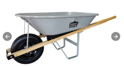 Photo 1 of *READ NOTES* Project Source 5.5-cu ft Steel Wheelbarrow
