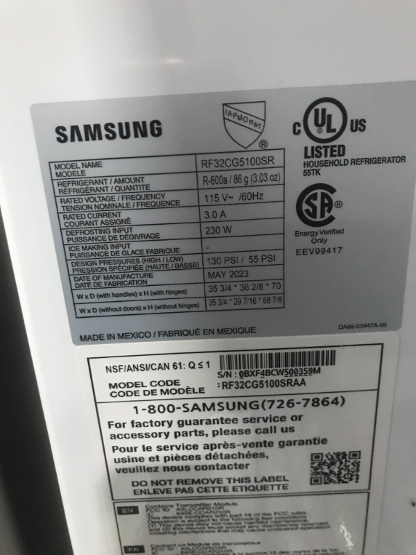 Photo 5 of Samsung Mega Capacity 31.5-cu ft Smart French Door Refrigerator with Dual Ice Maker (Fingerprint Resistant Stainless Steel) ENERGY STAR
