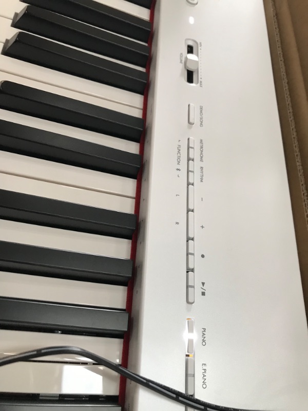 Photo 3 of Yamaha P225WH, 88-Key Weighted Action Digital Piano with Power Supply and Sustain Pedal, White (P225WH)
