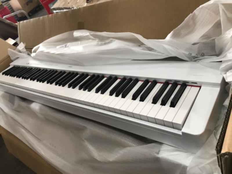 Photo 2 of Yamaha P225WH, 88-Key Weighted Action Digital Piano with Power Supply and Sustain Pedal, White (P225WH)
