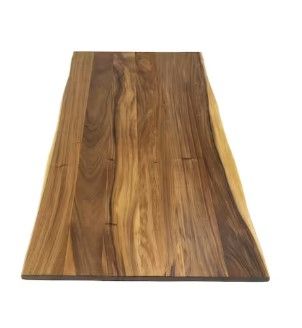 Photo 1 of 6 ft. L x 25 in. D Unfinished Saman Solid Wood Butcher Block Countertop With Live Edge
