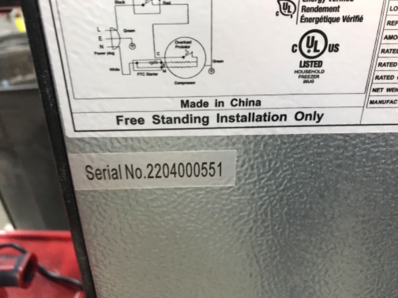 Photo 1 of 3.0 cu. ft. Upright Freezer in Stainless Steel
