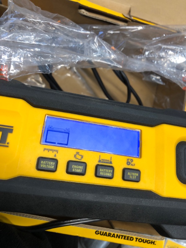 Photo 2 of DEWALT DXAEC100 DXAEC100 Professional 30-Amp Battery Charger and 3-Amp Maintainer with 100-Amp Engine Start, Yellow