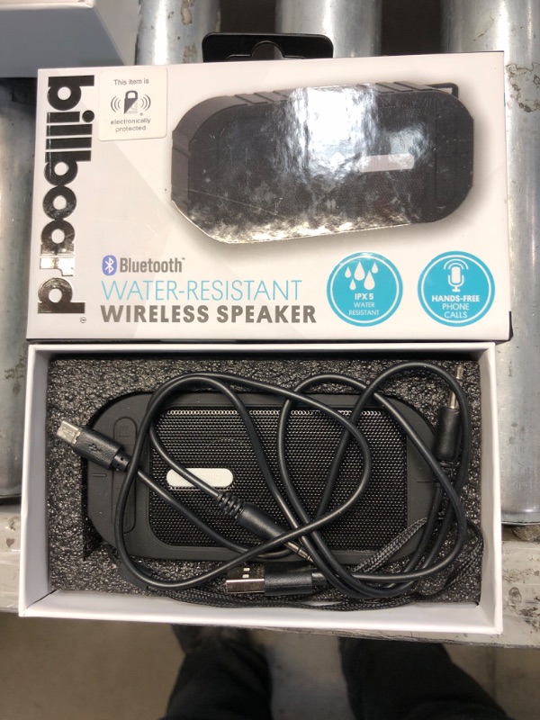 Photo 2 of billboard Water-Resistant Bluetooth Speaker, Black