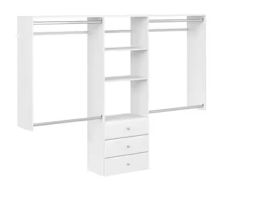 Photo 1 of ***NOT FUNCTIONAL - FOR PARTS ONLY - NONREFUNDABLE - SEE COMMENTS***
Premium 60 in. W - 96 in. W White Wood Closet System

