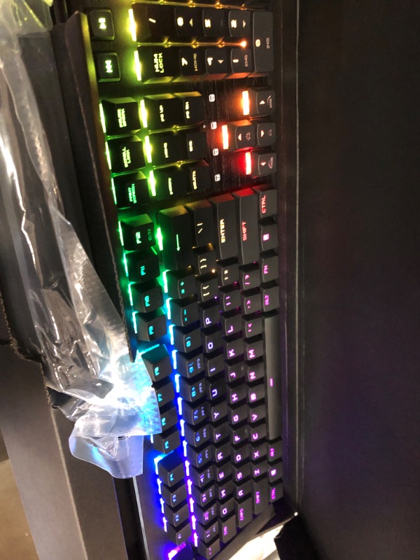 Photo 5 of EVGA Z15 RGB USB Gaming Keyboard, RGB Backlit LED, Hotswappable Mechanical Kailh Speed Silver Switches (Linear), 821-W1-15US-KR, Black
