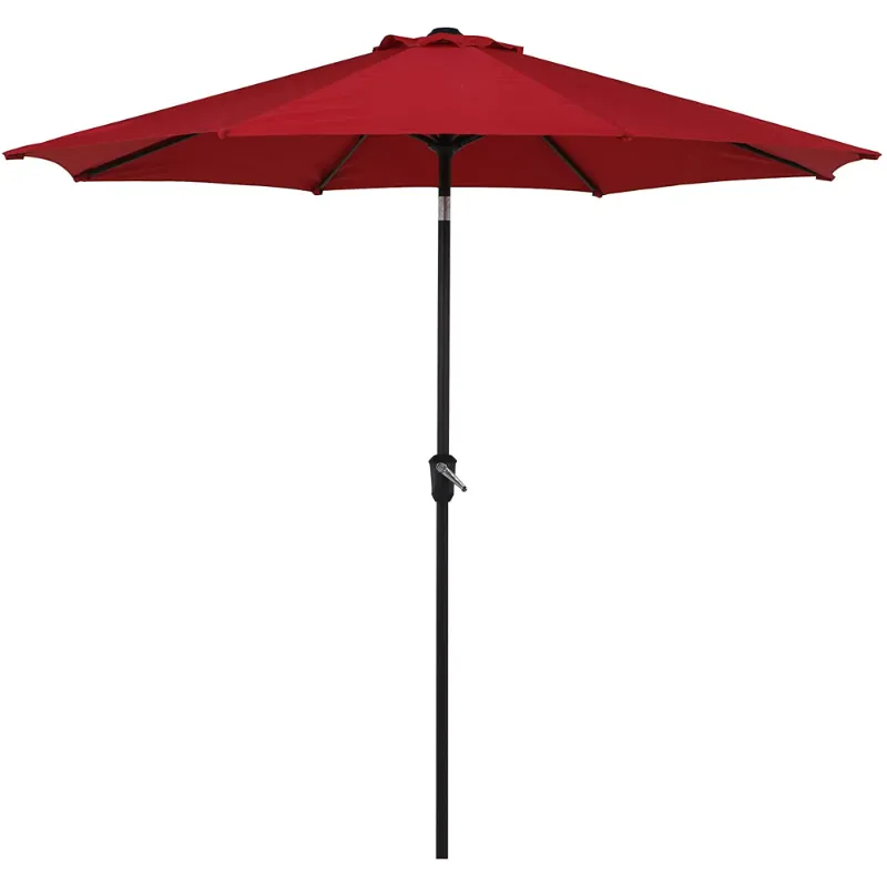 Photo 1 of Grand Patio 9Ft Enhanced Aluminium Umbrella w/ Tilt and Crank for Outdoor Patio Table, Pool, Red
