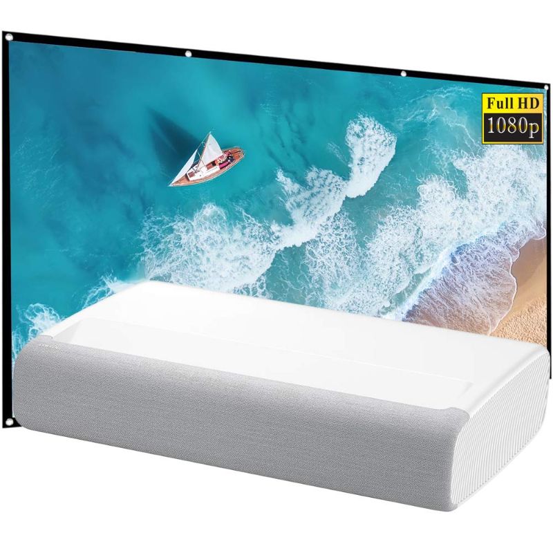 Photo 1 of (FOR PARTS ONLY, NON-REFUNDABLE)Samsung SP-LSP9TFAXZA 130 inch The Premiere 4K Smart Triple Laser Projector Bundle with 120 inch Minolta 16:9 Indoor-Outdoor Screen 