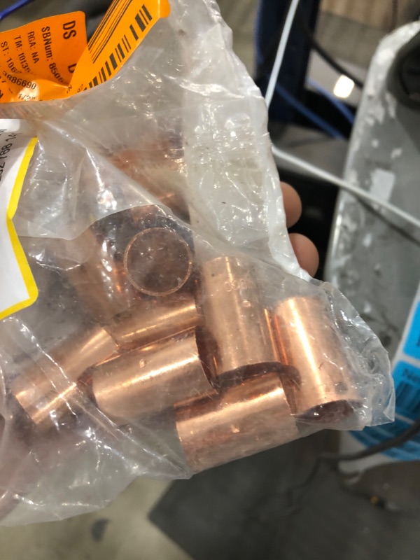 Photo 2 of 1/2 in. Copper Pressure Cup x Cup Coupling with Stop Fitting (10-Pack)