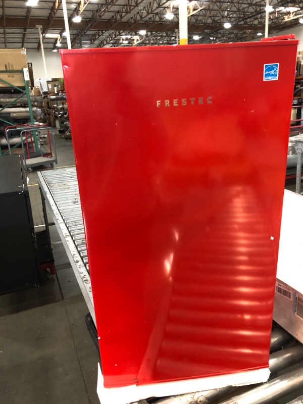 Photo 2 of Frestec 3.1 CU' Mini Refregiator, Compact Refrigerator, Small Refrigerator with Freezer, Red (FR 310 RED)
