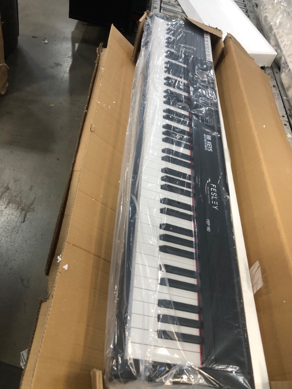 Photo 2 of Fesley Piano Keyboard 88 Keys, Full-Size Digital Piano Keyboard, Portable Electric Keyboard Piano, 88 Key Keyboard With Music Stand, Power Adapter, Sustain Pedal, Bluetooth, MIDI