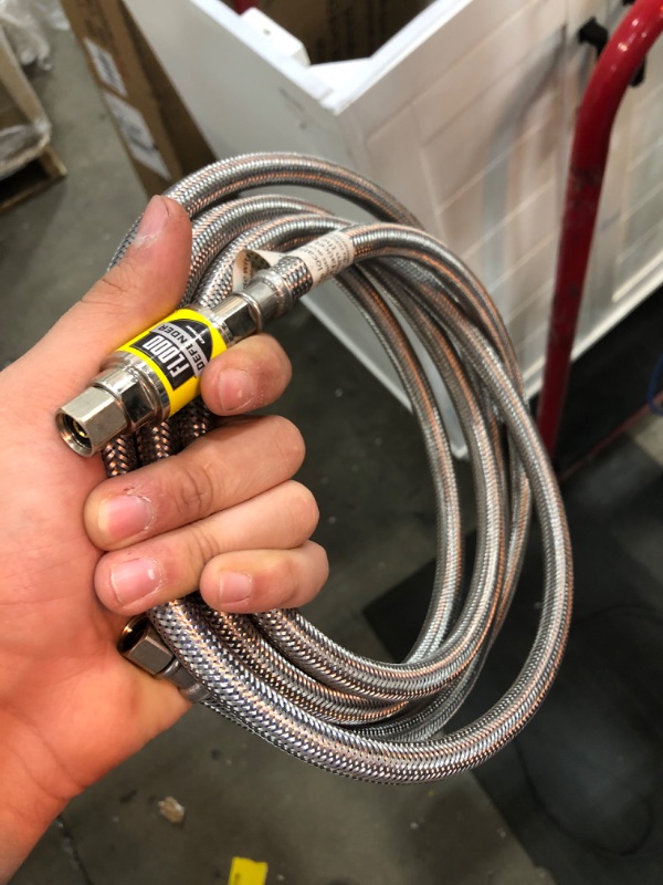 Photo 2 of 12 FT Propane Gas Line Extension with 3/8" Female Flare Propane Hose for Any Propane Appliances with 3/8" Male Flare, for RV, Patio Heater, LP Grills, Burner, Propane Fire Pit Hose Kit, CSA Certified Silver