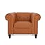 Photo 1 of ****BOX 2 OF 2 ONLY***Emery Chesterfield Leather Loveseat,  Small Loveseat for Small Spaces, Living Room - Caramel, Air Leather