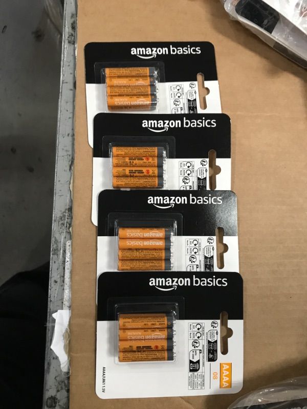 Photo 2 of Amazon Basics (Pack of 8) AAAA Alkaline High-Performance Batteries, 1.5 Volt, 3-Year Shelf Life 8 AAAA 4 packs