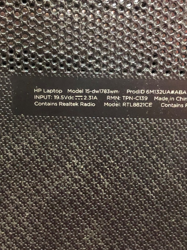 Photo 7 of HP 15.6" Laptop, Intel Pentium Silver N5030, 4GB RAM, 128GB SSD, Jet Black, Windows 11 Home in S Mode, 15-dw1783wm
