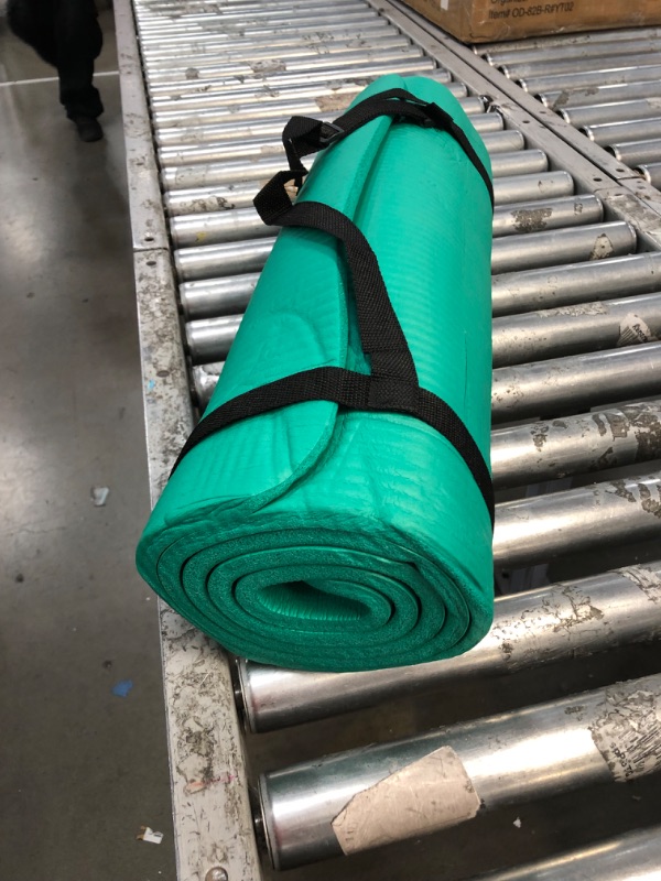 Photo 1 of  Thick Yoga Mat Fitness & Exercise Mat with Easy-Cinch Yoga Mat Carrier Strap, 
