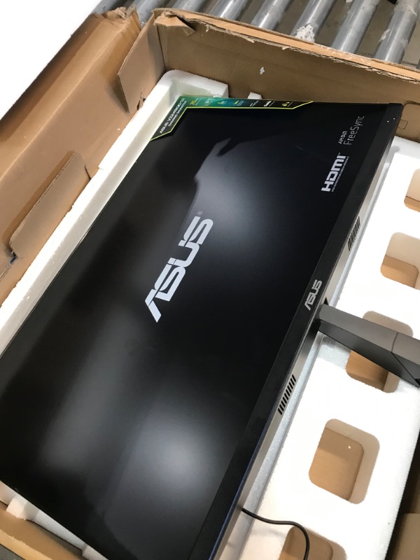 Photo 1 of ASUS 23.8” 1080P Gaming Monitor (VZ249QG1R) - Full HD, IPS, 75Hz, 1ms, Extreme Low Motion Blur, Speakers, FreeSync, Eye Care, VESA Mountable, Ultra-Slim, DisplayPort, HDMI, Tilt,Black
