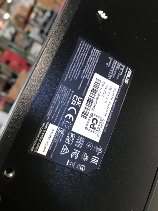 Photo 1 of ASUS 23.8” 1080P Gaming Monitor (VZ249QG1R) - Full HD, IPS, 75Hz, 1ms, Extreme Low Motion Blur, Speakers, FreeSync, Eye Care, VESA Mountable, Ultra-Slim, DisplayPort, HDMI, Tilt,Black

