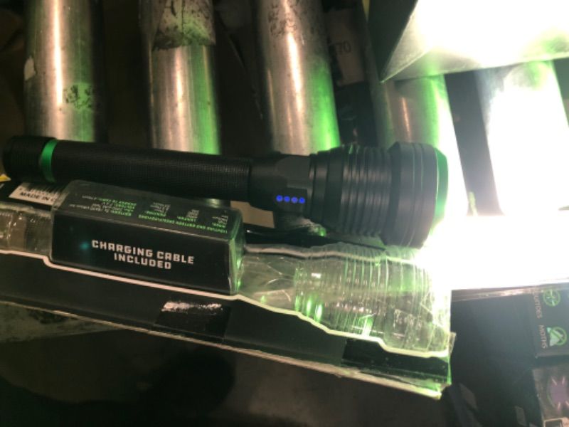 Photo 2 of Kraken Rechargeable Tactical Grade Flashlight with Power Bank, 6000 Lumens
