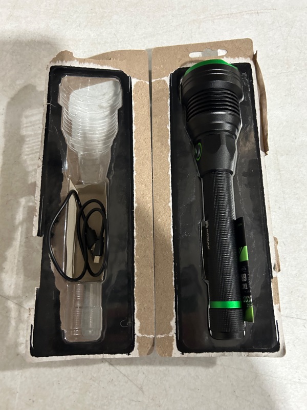 Photo 3 of **PARTS ONLY, NON REFUNDABLE **
Kraken Rechargeable Tactical Grade Flashlight with Power Bank, 6000 Lumens
