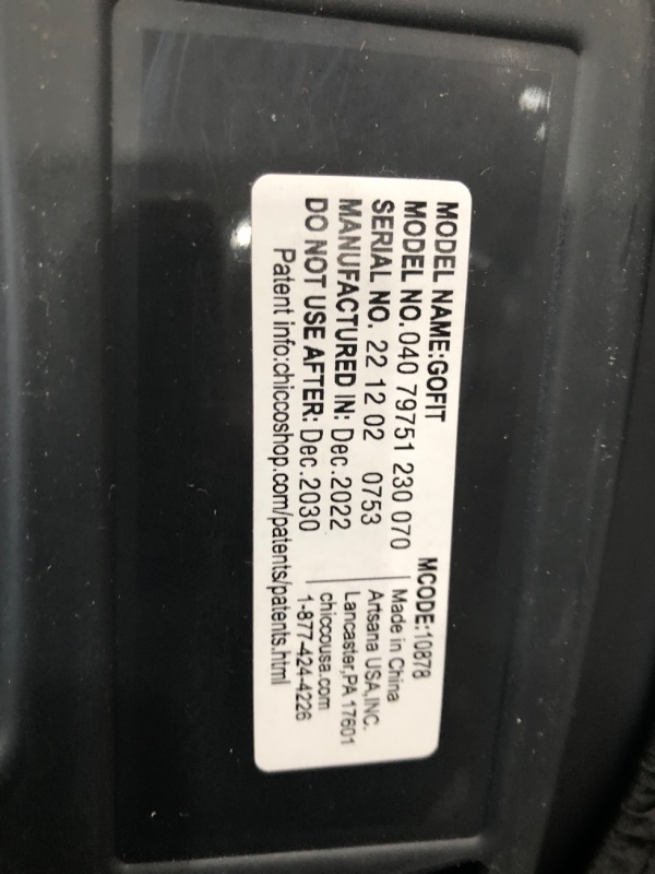 Photo 3 of Chicco GoFit Plus Backless Booster Car Seat with LATCH Attachment and Quick-Release LATCH Removal, Portable Travel Booster Seat for children 40-110 lbs. | Iron/Black
