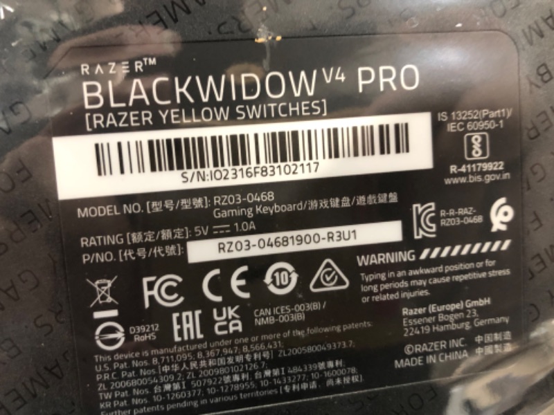 Photo 3 of Razer BlackWidow V4 Pro Wired Mechanical Gaming Keyboard: Green Mechanical Switches Tactile & Clicky - Doubleshot ABS Keycaps - Command Dial - Programmable Macros - Chroma RGB - Magnetic Wrist Rest
