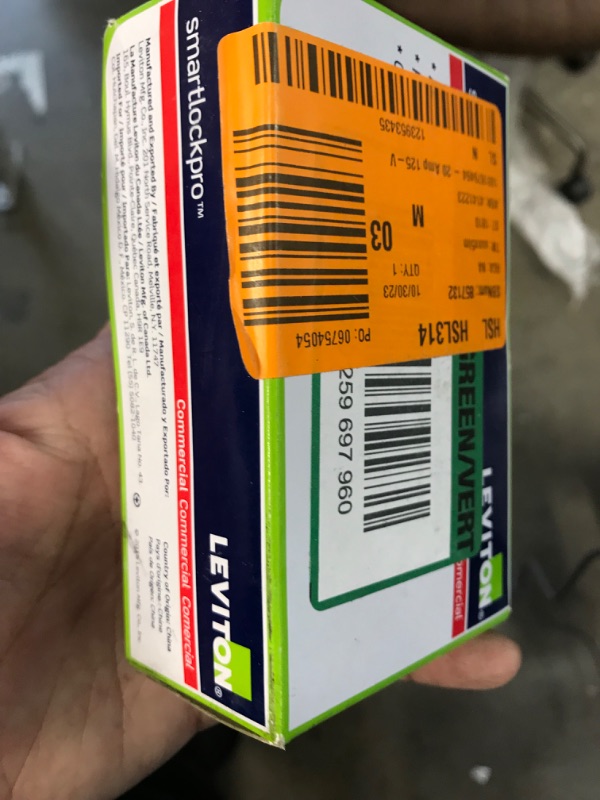 Photo 1 of Leviton AGTR2-T SmartlockPro Dual Function AFCI/GFCI Receptacle, Wallplate Included, 20 Amp/125V, Light Almond 20-Amp Light Almond Receptacle