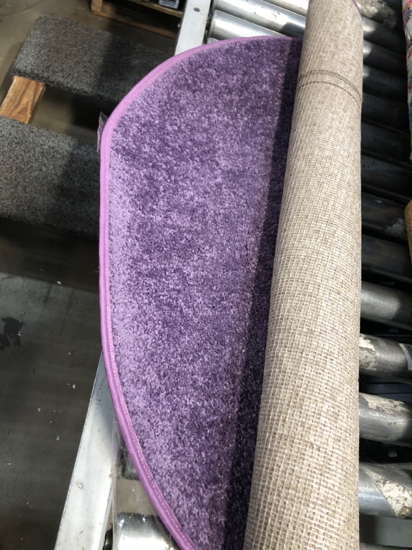Photo 1 of 2'9" Round Purple Area Rug 