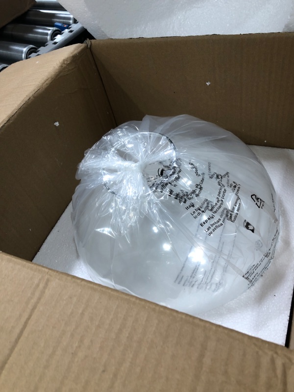 Photo 1 of 1-Light Matte Black Globe Pendant Light with Clear Glass Shade
