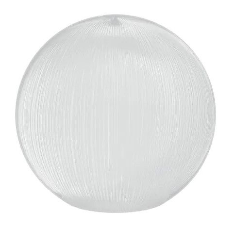 Photo 1 of 12 in. Dia Globe Clear Prismatic Acrylic with 5.25 in. Inner Diameter Neckless
