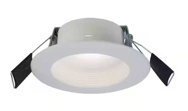 Photo 1 of HALO RL 4 in. Adjustable CCT Canless IC Rated Dimmable Indoor, Outdoor Integrated LED Recessed Light Kit