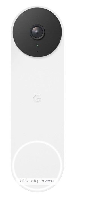 Photo 1 of Google - Nest Wi-Fi Video Doorbell - Battery Operated - Snow
