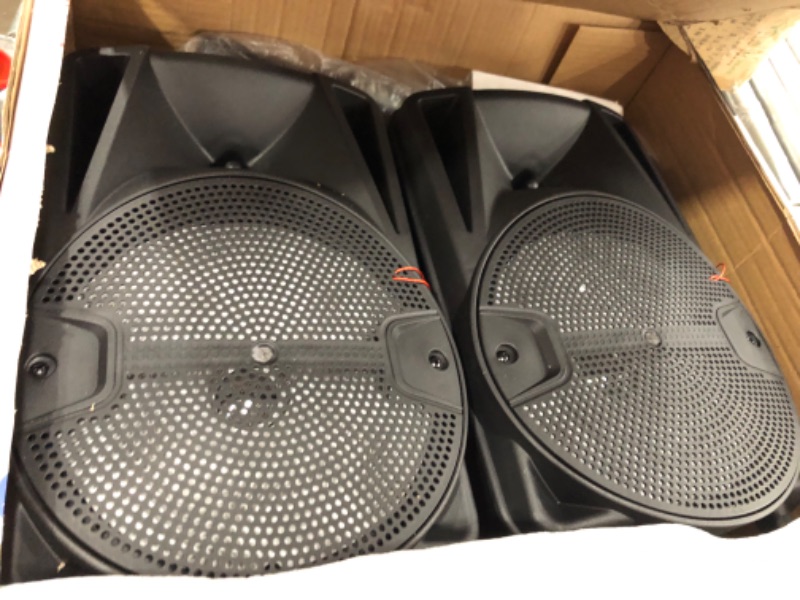 Photo 1 of PBX-800TWS 8-Inch Bluetooth Stereo PA System Comes with 2X 8 Speakers and 2X Stands, 2X Microphones, and a Remote Control