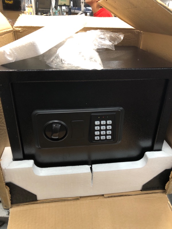 Photo 1 of  Money Safe Box for Home with Sensor Light & Fireproof Security Safe Box for Money Safe with Keys & Pass Code, Lock Box Fireproof Safe with Digital Keypad