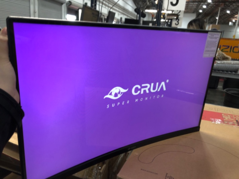 Photo 2 of CRUA 27" 144hz/165HZ Curved Gaming Monitor, Full HD 1080P 1800R Frameless Computer Monitors, 1ms(GTG) with FreeSync, Low Motion Blur, Eye Care, DisplayPort, HDMI, Support Wall Mount-Black
