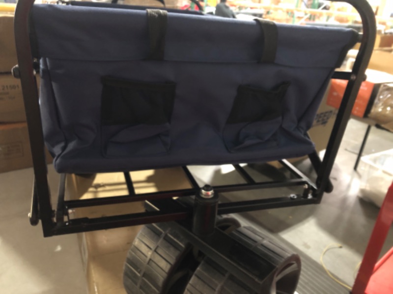 Photo 1 of **MISSING HANDLE**
Maxwell Navy Blue  Folding Beach Wagon