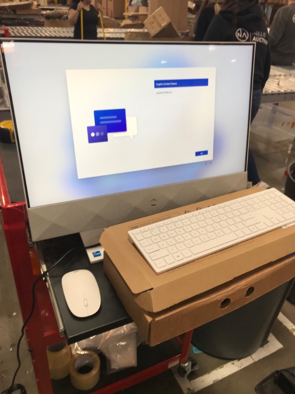 Photo 1 of HP Pavilion 24-ca2070Bundle AiO PC, Windows 11 Home, 23.8", Touch Screen, Intel Core i5, 16GB RAM, 512GB SSD, FHD, Snowflake White, Natural Silver Stand
