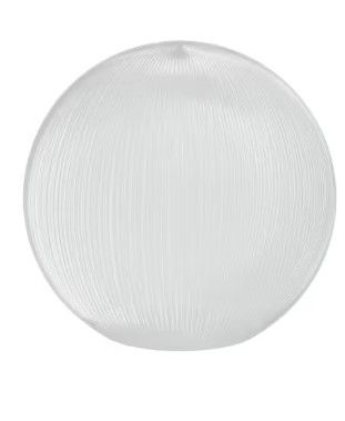 Photo 1 of 16 in. Dia Globe Clear Prismatic Acrylic with 5.25 in. Inside Diameter Neckless Opening
