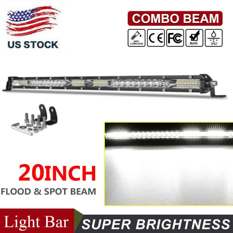 Photo 1 of 20inch Slim LED Light Bar Spot Flood Combo Work SUV Boat Driving Offroad ATV 22"
