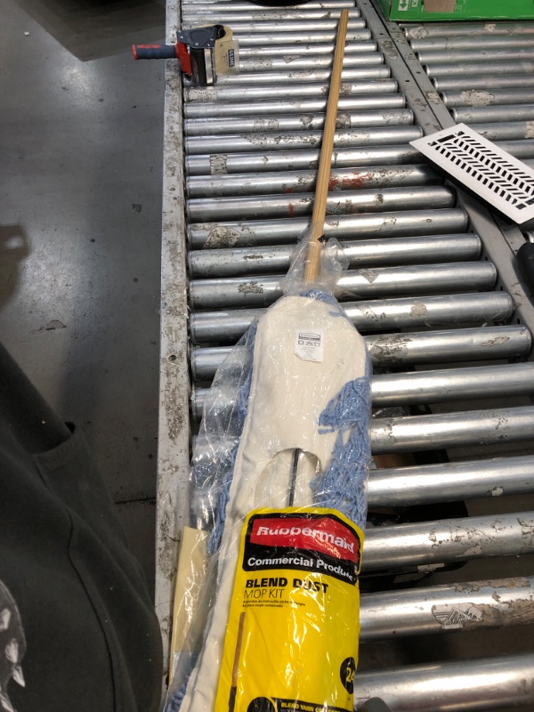 Photo 2 of 24 in Wood Handle Blended Dust Flat Mop