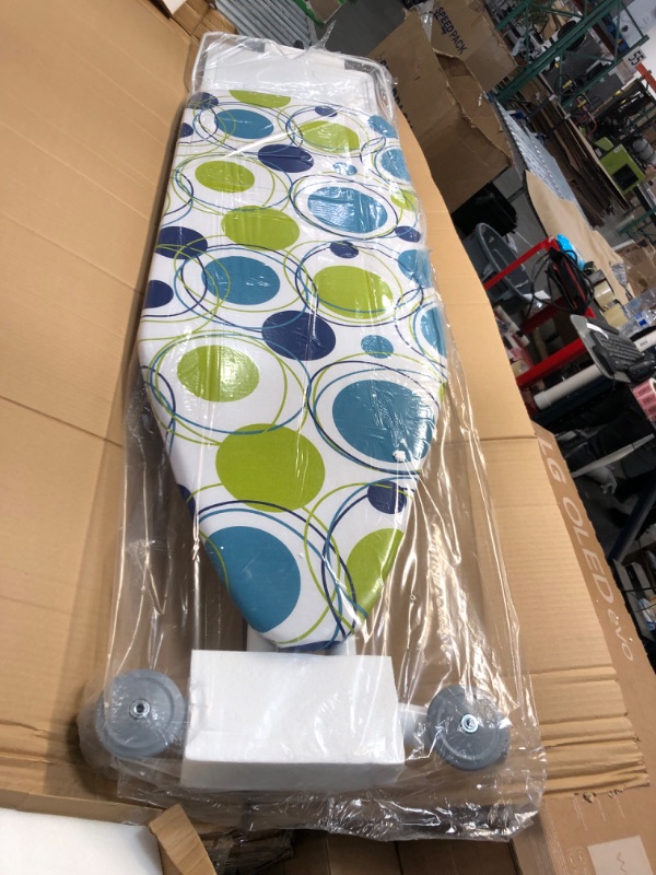 Photo 2 of Amazon Basics Ironing Board Large 122x43 cm with Iron Rest Plate, White Large White