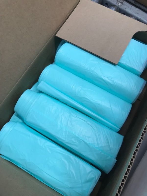 Photo 1 of 30 Gal. Mint Green High-Density Trash Bags , 30.5 in. x 43 in. 14 Micron (25-Roll) (10-Rolls Case)
