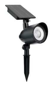 Photo 1 of Harbor Breeze 120-Lumen Black Solar LED Flood Light
