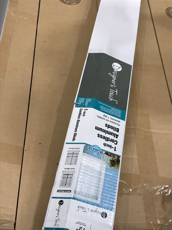 Photo 1 of Hampton Bay Aluminum True to size 59x72 Cordless Aluminum with [Slat/vane width (1 in.)