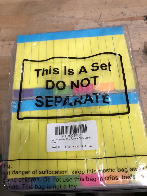 Photo 2 of Miayon Post it Divider Sticky Notes Self-Stick Lined Note Pad Color Post it Notes Divider Tabs Office Supplies for School Office Home (4 x 6 Inches,  Pack)