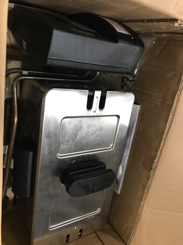 Photo 2 of **MISSING BASKET*Hamilton Beach 35032 Professional Grade Electric Deep Fryer, Frying Basket with Hooks, 1500 Watts, 3 Ltrs New for 2021, Stainless Steel Stainless Steel 1500 Watts, 3 Ltrs New for 2021 Deep Fryer