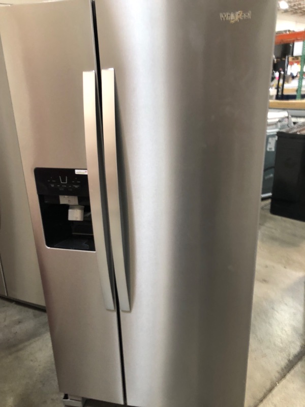 Photo 2 of Whirlpool® 33 in. 21.4 Cu. Ft. Fingerprint Resistant Stainless Steel Side-by-Side Refrigerator