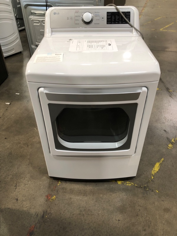 Photo 5 of DLG7401WE LG 27" 7.3 cu.ft. Ultra Large High Efficiency Gas Dryer - White