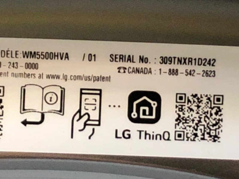 Photo 3 of LG TurboWash 360 4.5-cu ft High Efficiency Stackable Steam Cycle Smart Front-Load Washer 